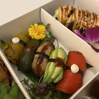 Sushi inside the bento box  at The Yasai - Little Italy in San Diego