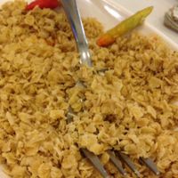 what it actually looked like, after my friend picked out the handful of faux shrimp pieces. insane, right at Loving Hut in Surabaya