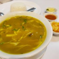 Soto soup at Loving Hut in Surabaya