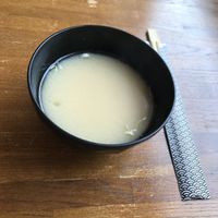 Now even vegan Miso soup  at Hamzo Sushi in Stockholm