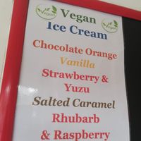 Vegan selection at 100 Flavours in Cheddar