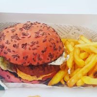 Pink bun! Very tasty 😋 at The Anti-Social Food Co in Bideford