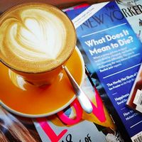 Latte with foreign press at Kitchen Paris in Paris