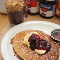  vegan pancakes with açai smoothie at Kitchen Paris in Paris