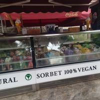 All sorbets = vegan, vegan ice cream = dark chocolate and salted caramel at Ice Caffè Vili in Krk