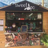 Outside at Sweet Po Vegan Eats in Toronto