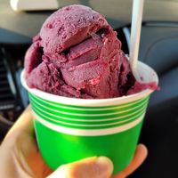 Vegan Verry Berry Ice Cream at Gilbert's Ice Cream in Pawleys Island