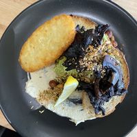 ‘Bacony’ mushroom toast at Folium Cafe in Dudley