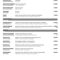 The menu at Sker in Olafsvik