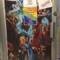 Door at Mad Hatters Ethnobotanical Kava Bar in St Petersburg