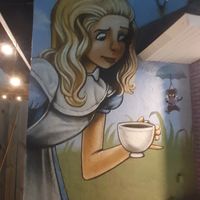 Alice Mural  at Mad Hatters Ethnobotanical Kava Bar in St Petersburg