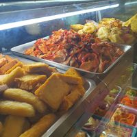 Fried stuff and char siew ~ Circuit Breaker Period Phase 3 at Yi Sheng 益生素食 - Mountbatten in Central Singapore