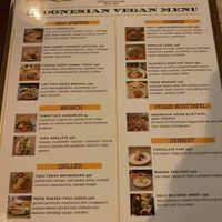 Vegan menu at KEMULAN Kitchen & Culture in Ubud
