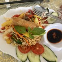 Fried noodles without Egg   at Tam's Cafe in Khe San