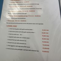 Menu  at Tam's Cafe in Khe San