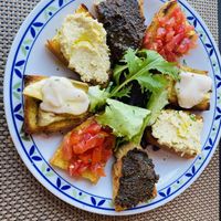 Bruschetta  at Paradiso Pizzeria Gelateria in Trequanda