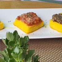 Tris di Polenta at Paradiso Pizzeria Gelateria in Trequanda