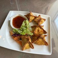 crab rangoons  at Aroy Thai Gardens in Middletown