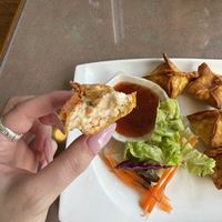 crab rangoons  at Aroy Thai Gardens in Middletown