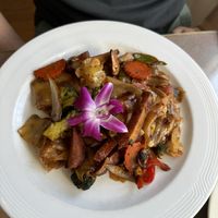 Pad se ew with “chicken"  at Aroy Thai Gardens in Middletown