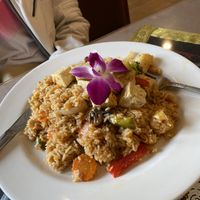 Prik Pao Fried Rice with Steamed Tofu  at Aroy Thai Gardens in Middletown