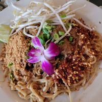 Pad Thia (I think) at Aroy Thai Gardens in Middletown