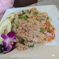 Thai Khao Pad fried rice at Aroy Thai Gardens in Middletown