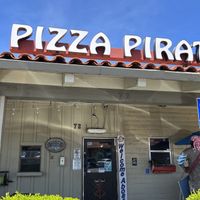 Restaurant sign  at Pizza Pirate in Benicia