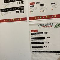 Menu - November 2021 at Vegetopia in Gran Canaria
