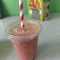 Strawberry Platano Smoothie   at Vegetopia in Gran Canaria