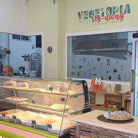 Counter with menus options  at Vegetopia in Gran Canaria