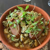 Favas à Ribatejana - Portuguese style broad beans   at Botellini in Caldas Da Rainha