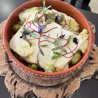 Tofu à Zé do Pipo - Portuguese style tofu with mashed potatoes   at Botellini in Caldas Da Rainha