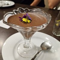 Portuguese style chocolate mousse  at Botellini in Caldas Da Rainha