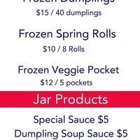 Frozen products  at Veggie Van in Adelaide