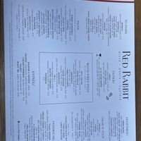 Menu  at Red Rabbit in St Paul