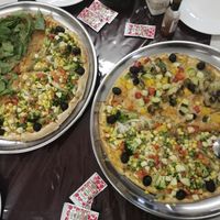 Vegan pizzas at Tower Pizza in Komaki