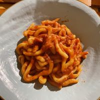 Pici all’Aglione  at Osteria delle Crete in San Giovanni Dasso