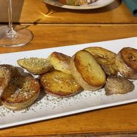 Patate al forno con spezie at Osteria delle Crete in San Giovanni Dasso
