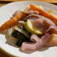 Verdure spadellate  at Osteria delle Crete in San Giovanni Dasso