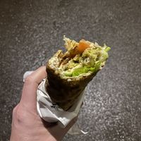 Falafel wrap at Mrs Falafel in Glasgow