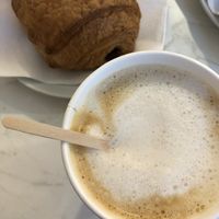 Almond cappuccino  at Charlotte Croissanterie in Trieste