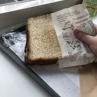 Huge pistachio toast   at iVegan in Rome