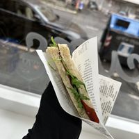 Bresaola and rocket sandwich   at iVegan in Rome