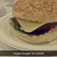 smoked burger at iVegan in Rome