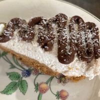 Coconut vegan cheese cake (not my favourite, I found it too salty-cheesy flavoured) at iVegan in Rome