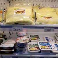 Cheese section at iVegan in Rome