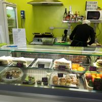 Foods being prepared... really good!! Sandwiches, burgers, hot-dogs XXL, toasts and so on ;) at iVegan in Rome