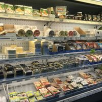 Many vegan cheeses  at iVegan in Rome