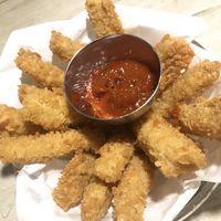 Tempeh sticks at Socrates in Medan